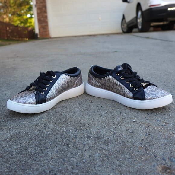 Michael Kors MK Glitter Logo Low Top Sneakers Youth 1 - Picture 8 of 9